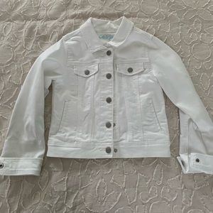 Girls white denim jacket